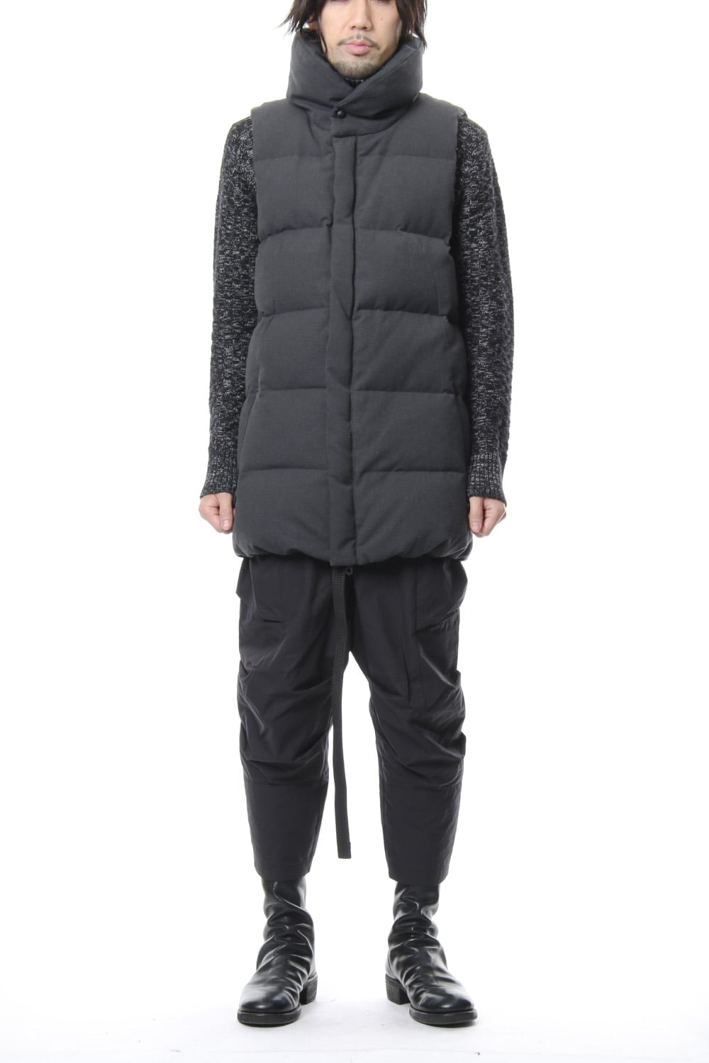 Dobby Pin Head Down Vest RB-027 CB.Black