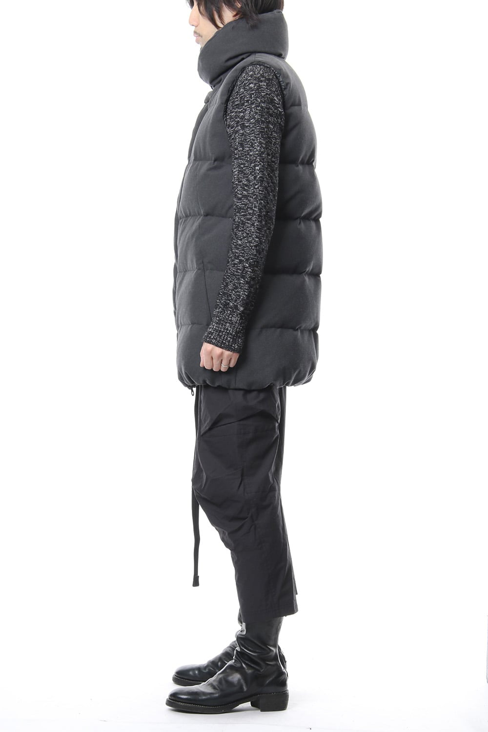 Dobby Pin Head Down Vest RB-027 CB.Black