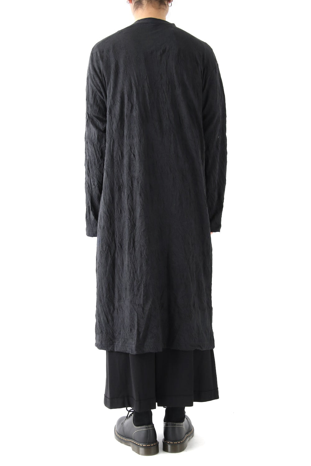 Long Cardigan C/E Washer Plain Stitch Fabric