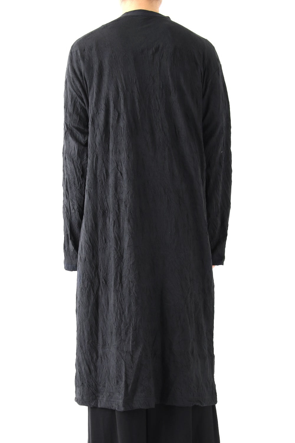 Long Cardigan C/E Washer Plain Stitch Fabric