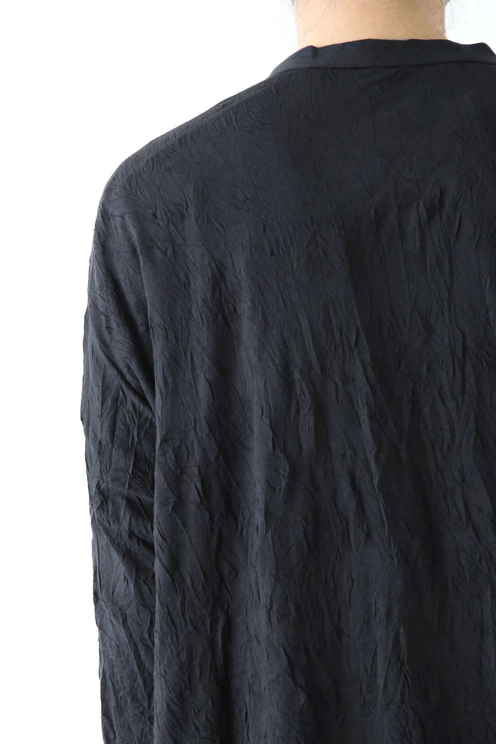 Long Cardigan C/E Washer Plain Stitch Fabric