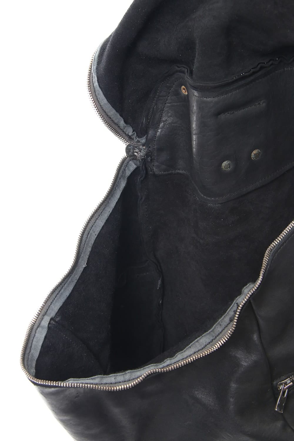 DBP08 - Large Leather Side-zip Backpack