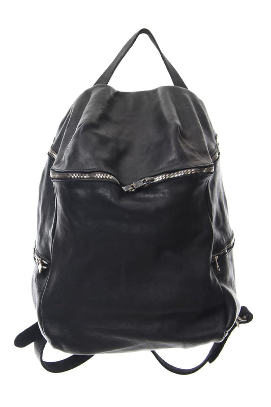 Soft Horse Leather Back Pack - DBP08 - BLACK