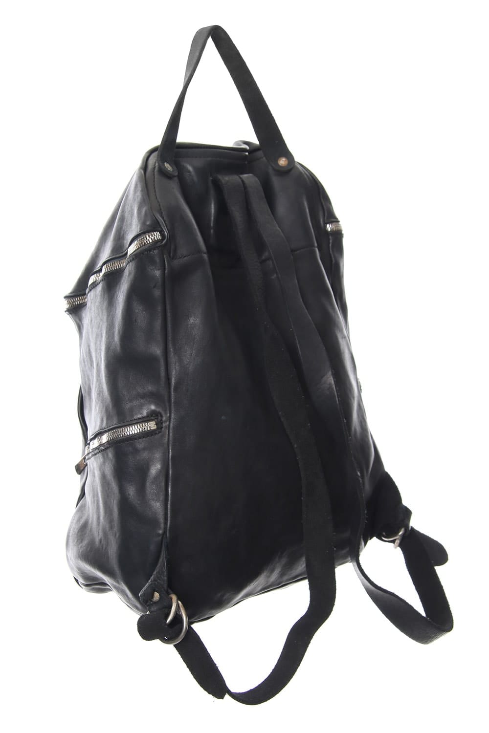 Soft Horse Leather Back Pack - DBP08 - BLACK