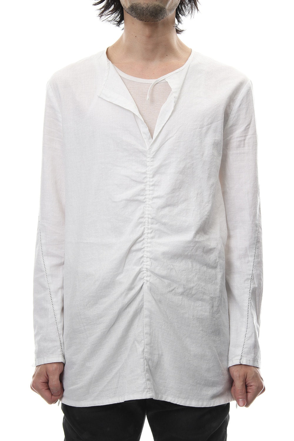 Slab Serge Natural Stretch Over Dye Shirts RB-017 White