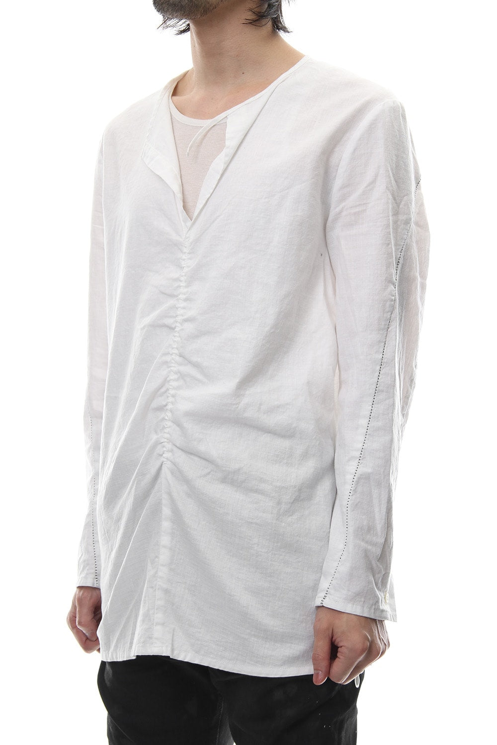 Slab Serge Natural Stretch Over Dye Shirts RB-017 White