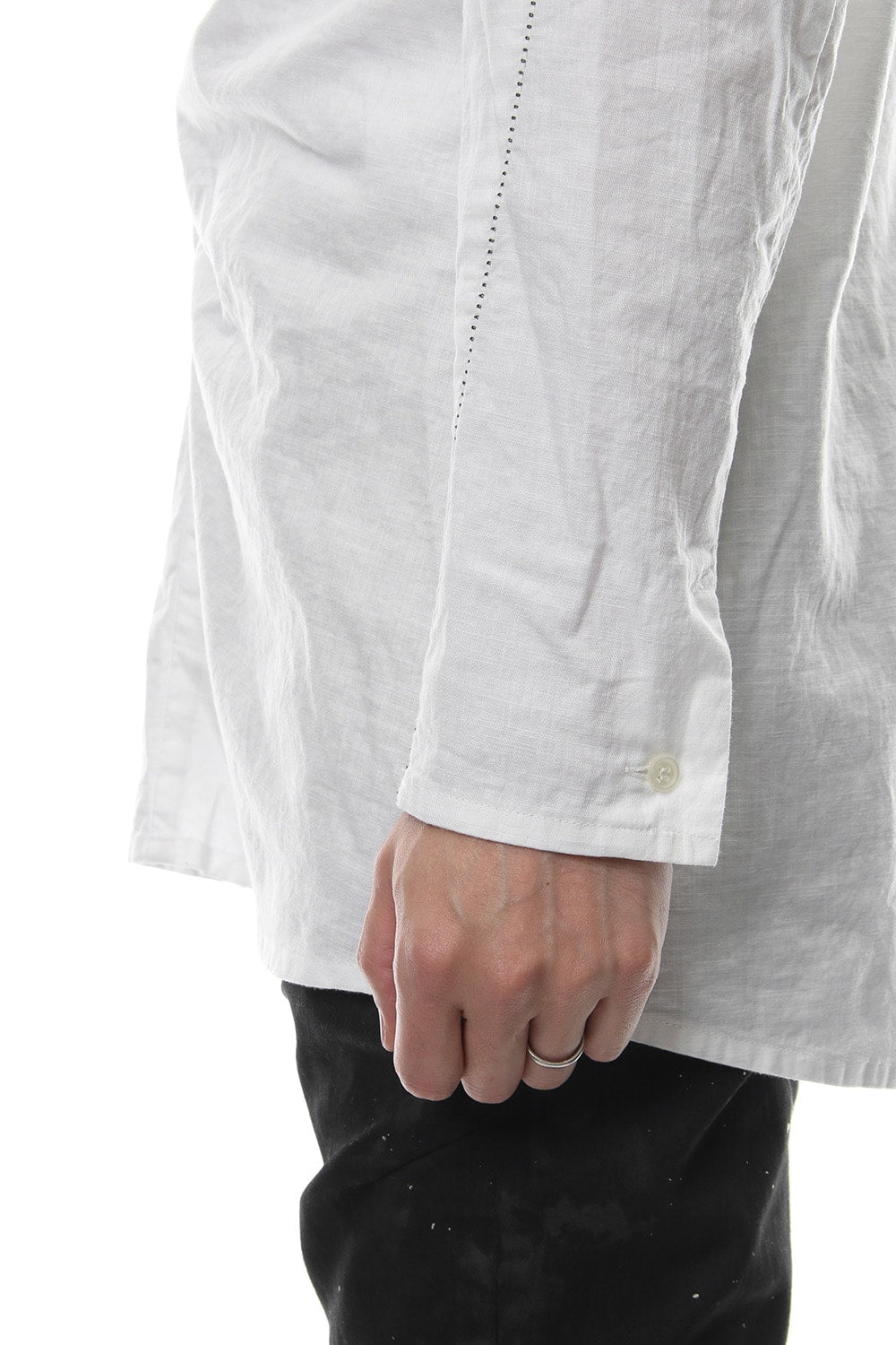 Slab Serge Natural Stretch Over Dye Shirts RB-017 White