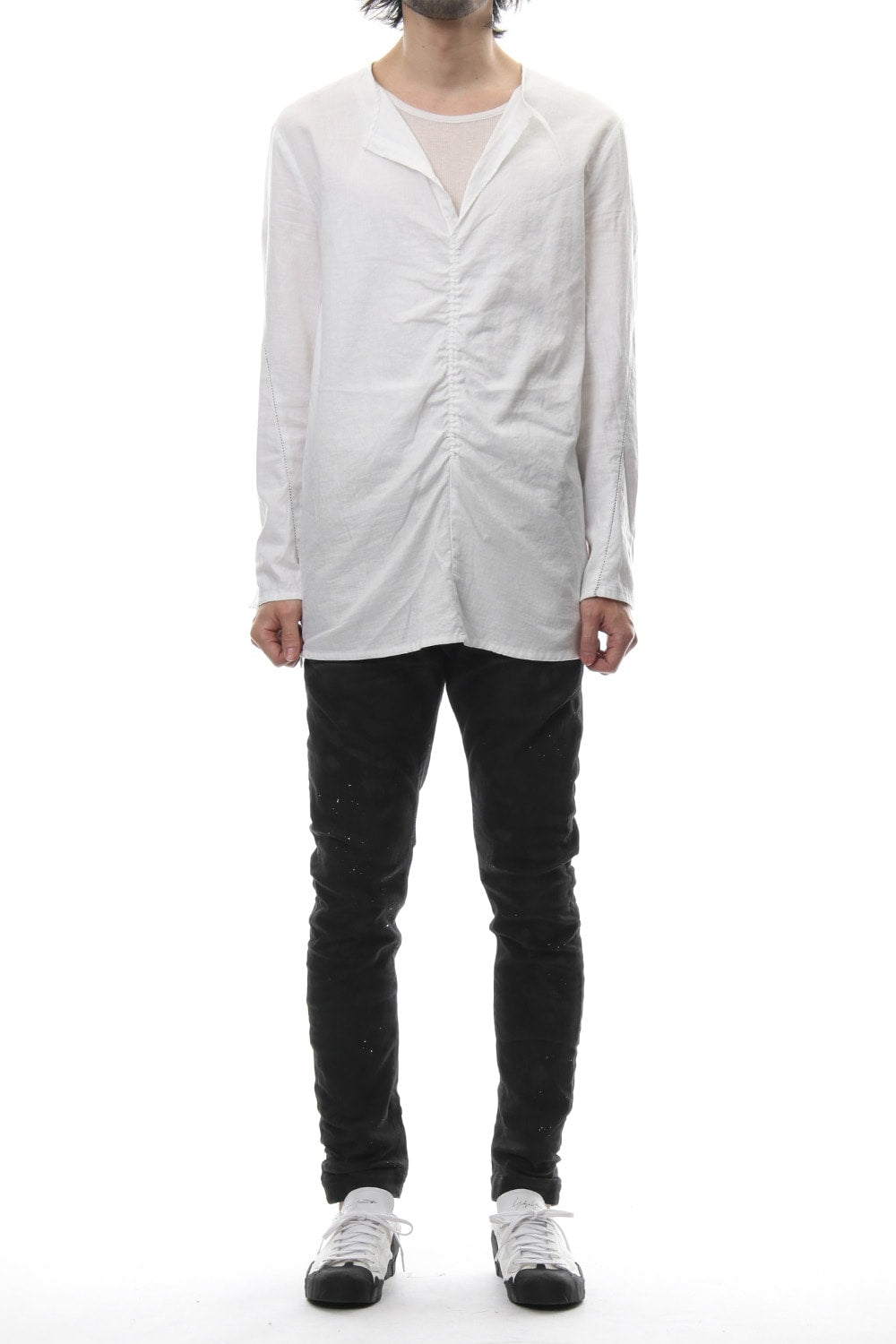 Slab Serge Natural Stretch Over Dye Shirts RB-017 White