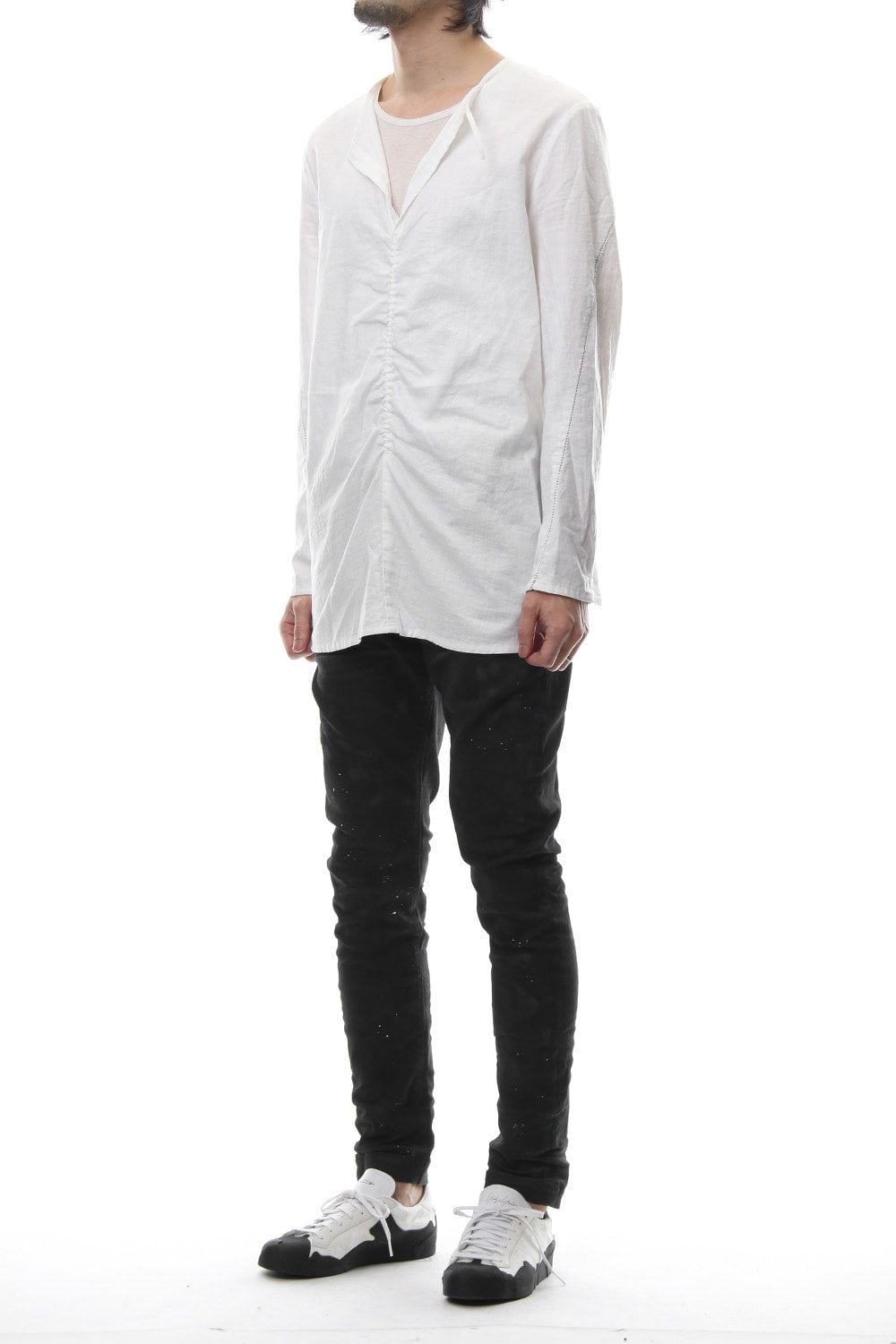 Slab Serge Natural Stretch Over Dye Shirts RB-017 White