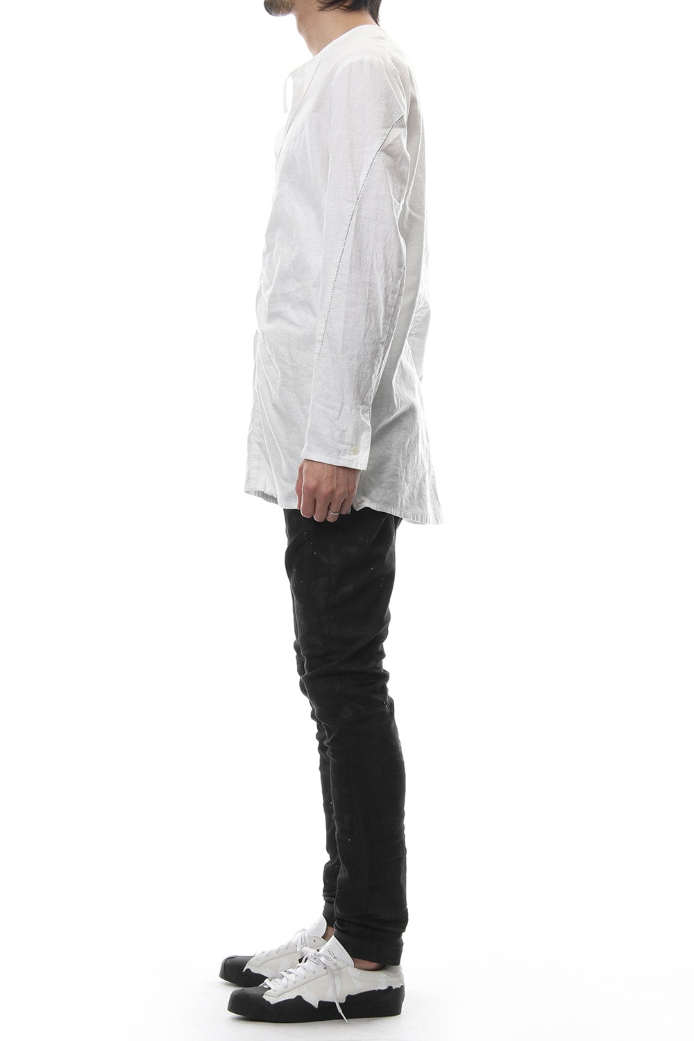 Slab Serge Natural Stretch Over Dye Shirts RB-017 White