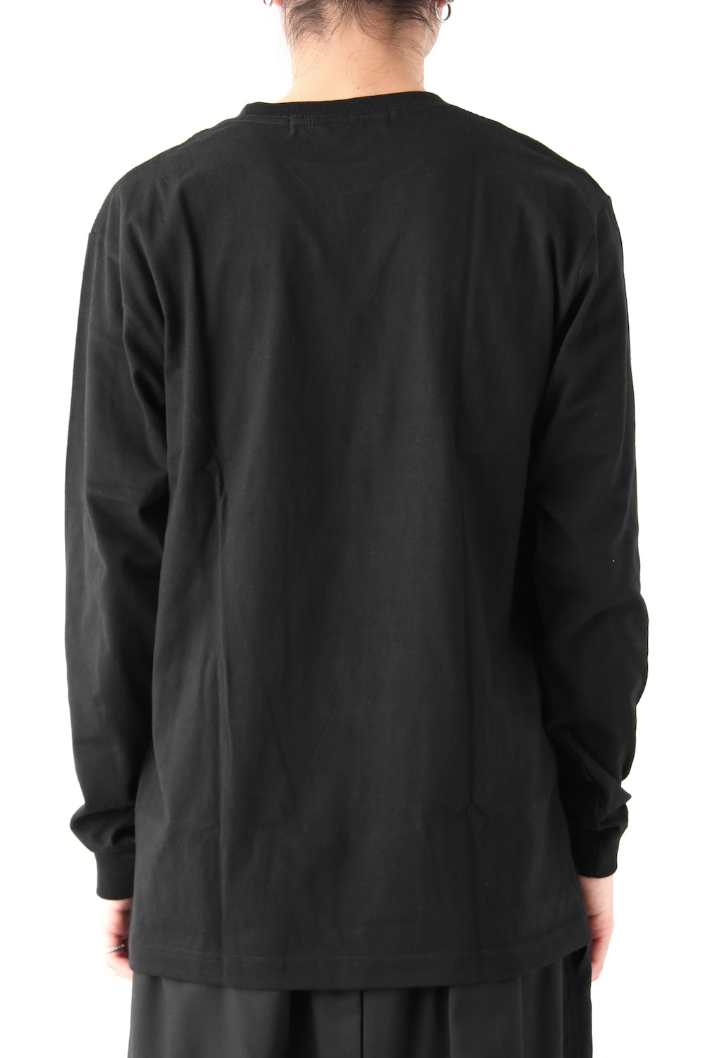 Graphic Print A Long Sleeve Plain Stitch Fabric