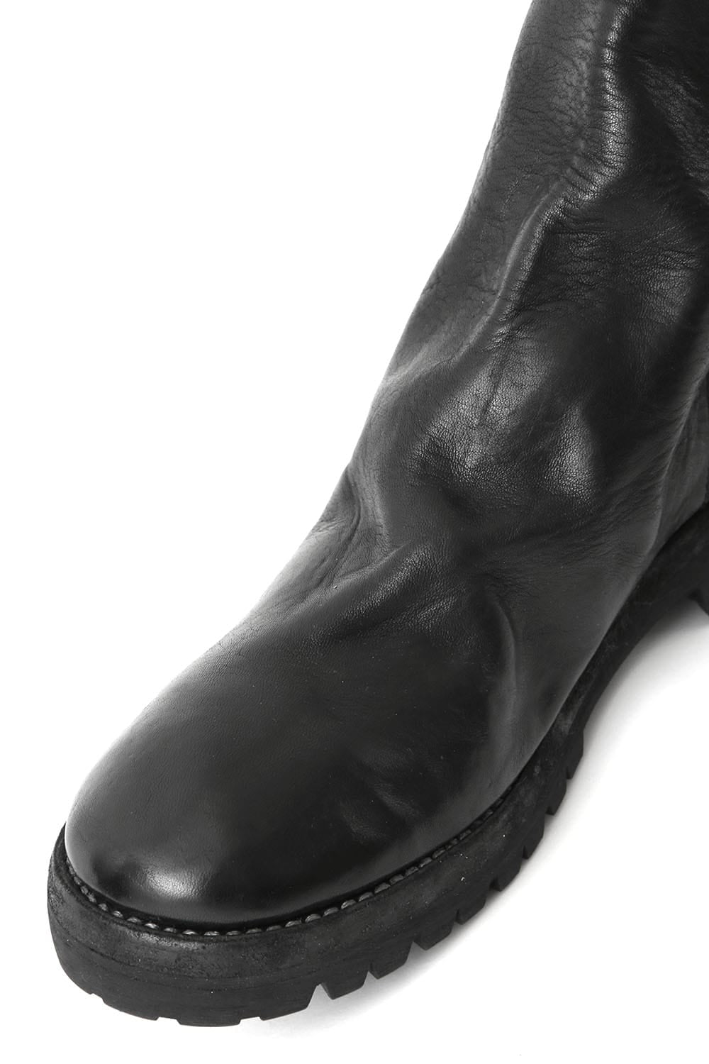 Back Zip Boots Sole Rubber - Horse Full Grain Leather