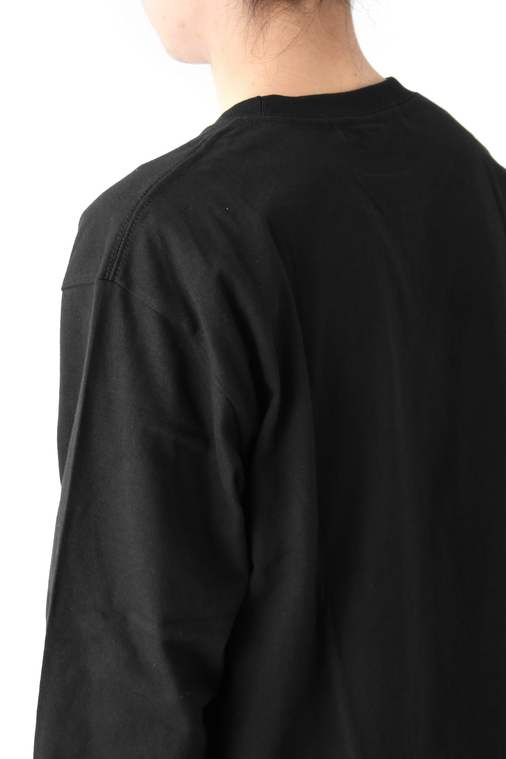 Graphic Print A Long Sleeve Plain Stitch Fabric