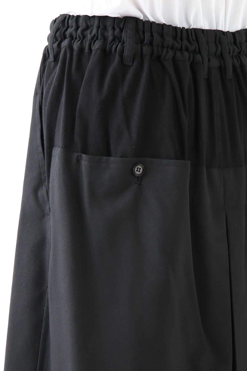 Wrap Skirt Trousers Double Gabardine & Jersey Combination 