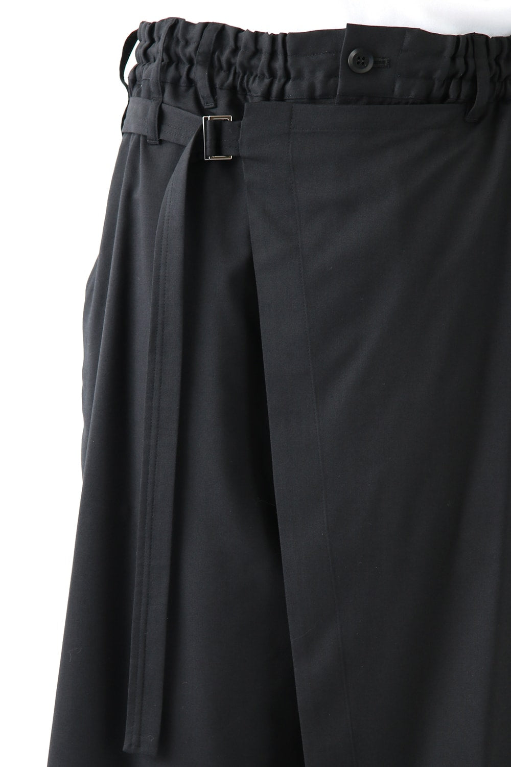 Wrap Skirt Trousers Double Gabardine & Jersey Combination 