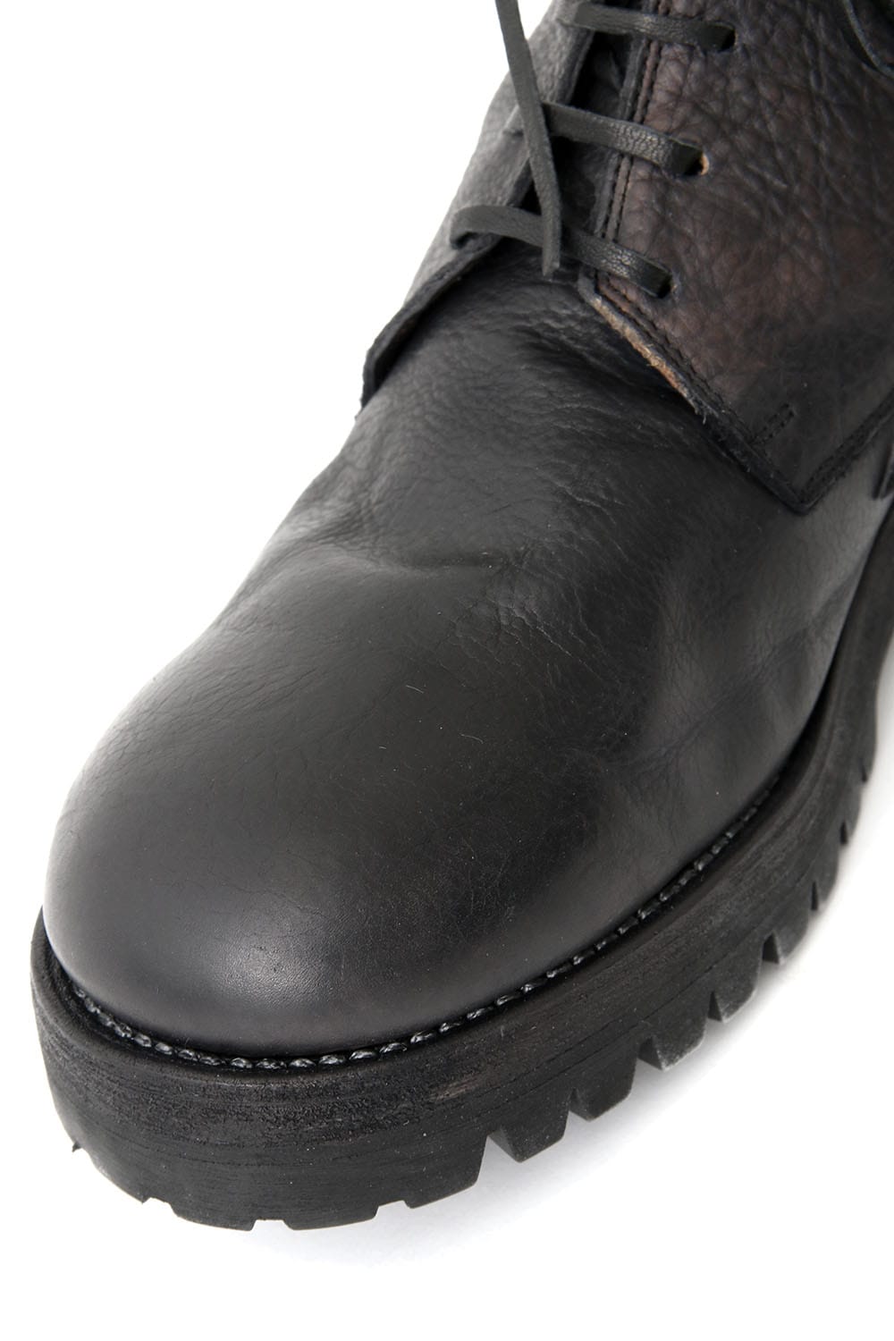 Laced Up Boots Sole Rubber - Hand Dyed Leather