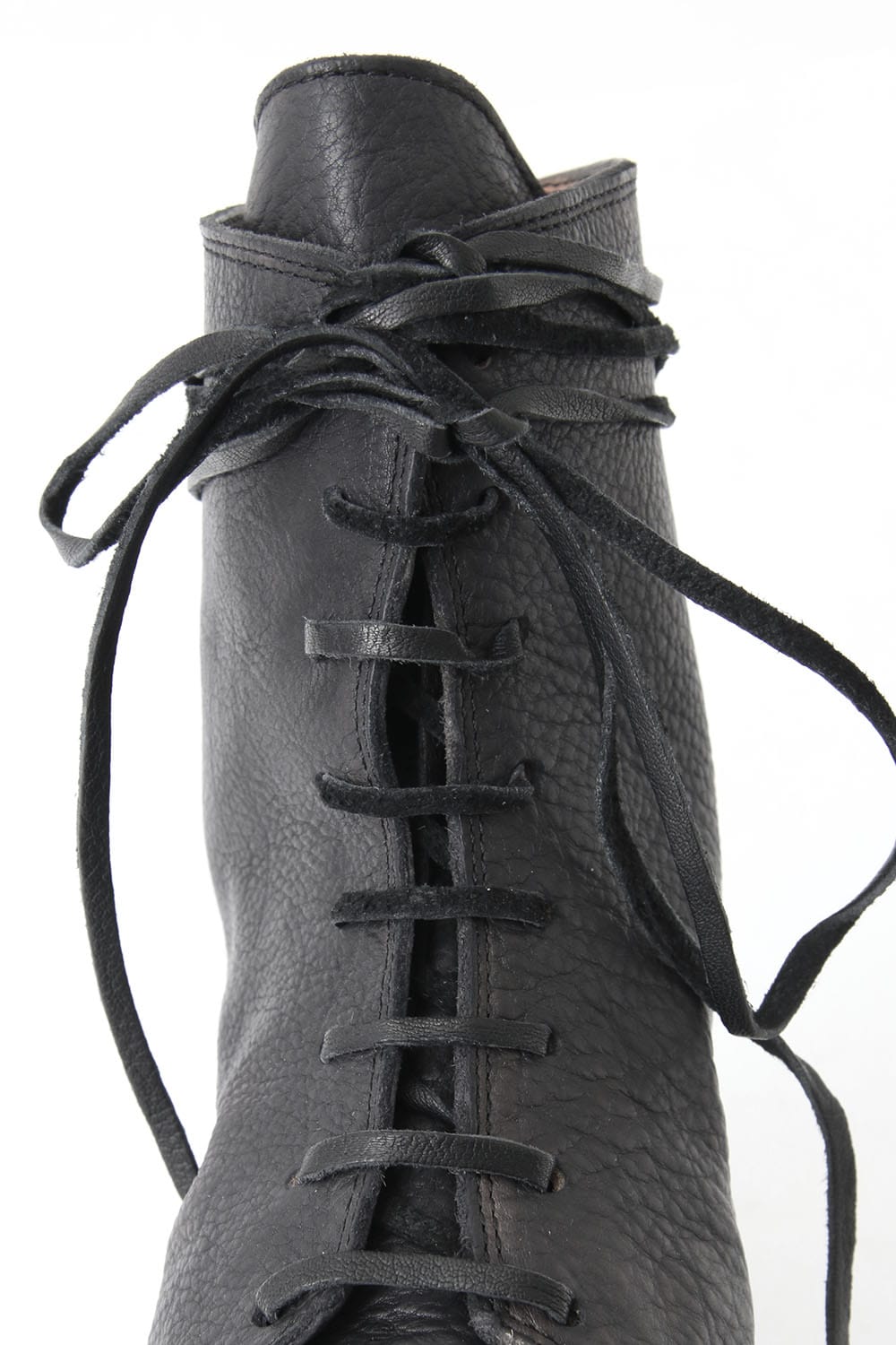 Laced Up Boots Sole Rubber - Hand Dyed Leather