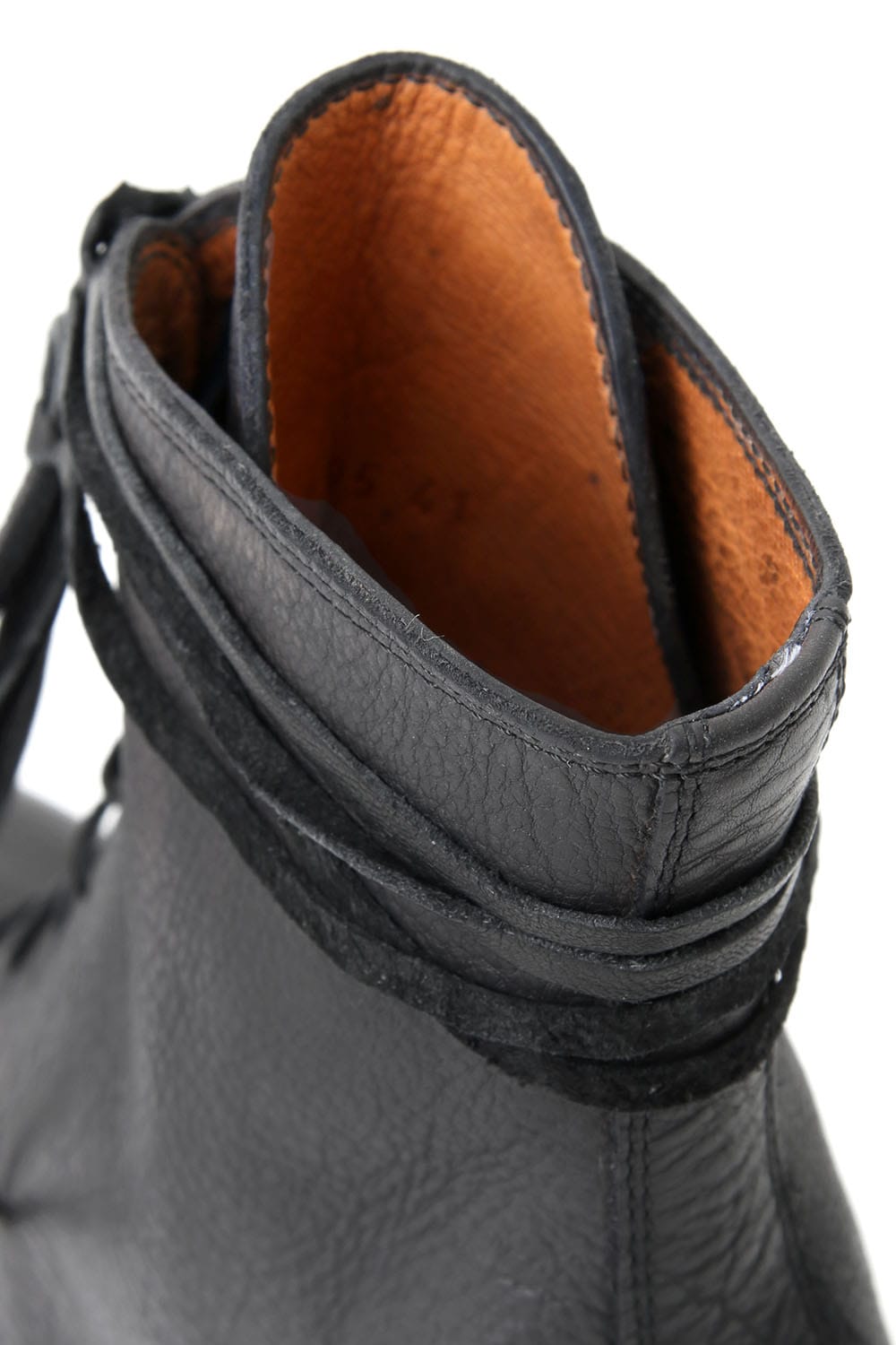 Laced Up Boots Sole Rubber - Hand Dyed Leather