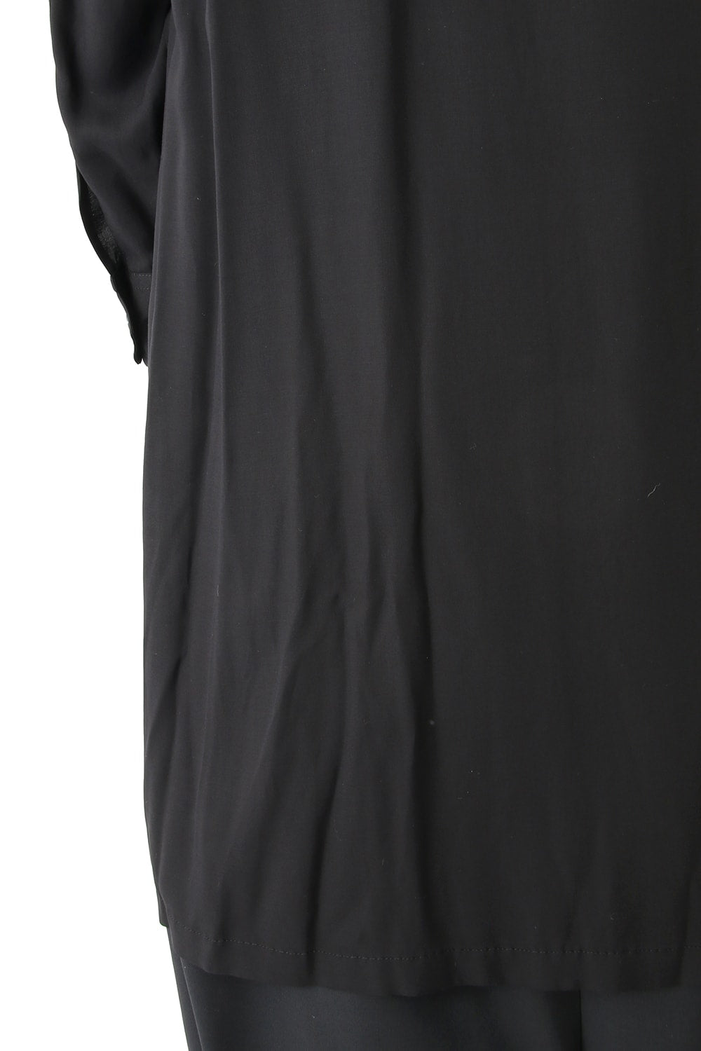 Open-necked Super Rayon Twill Shirt Jacket A