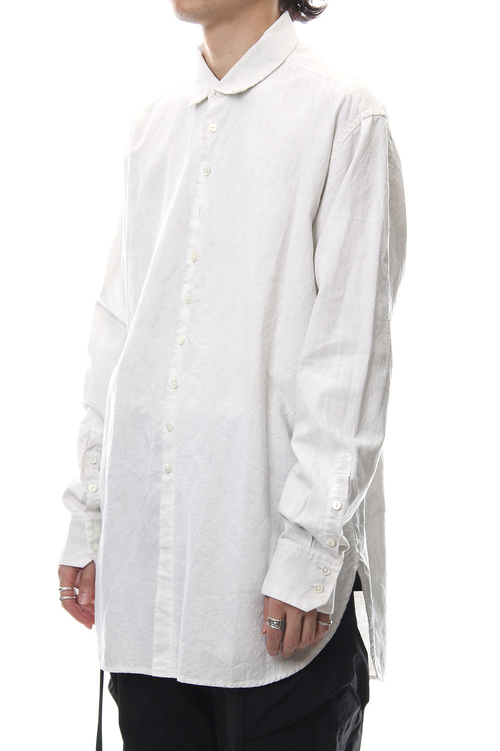 Irregular button shirt