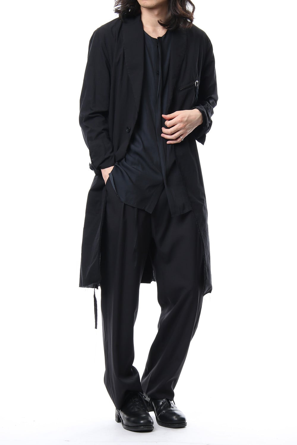 GRUNGE ROBE COAT BLACK