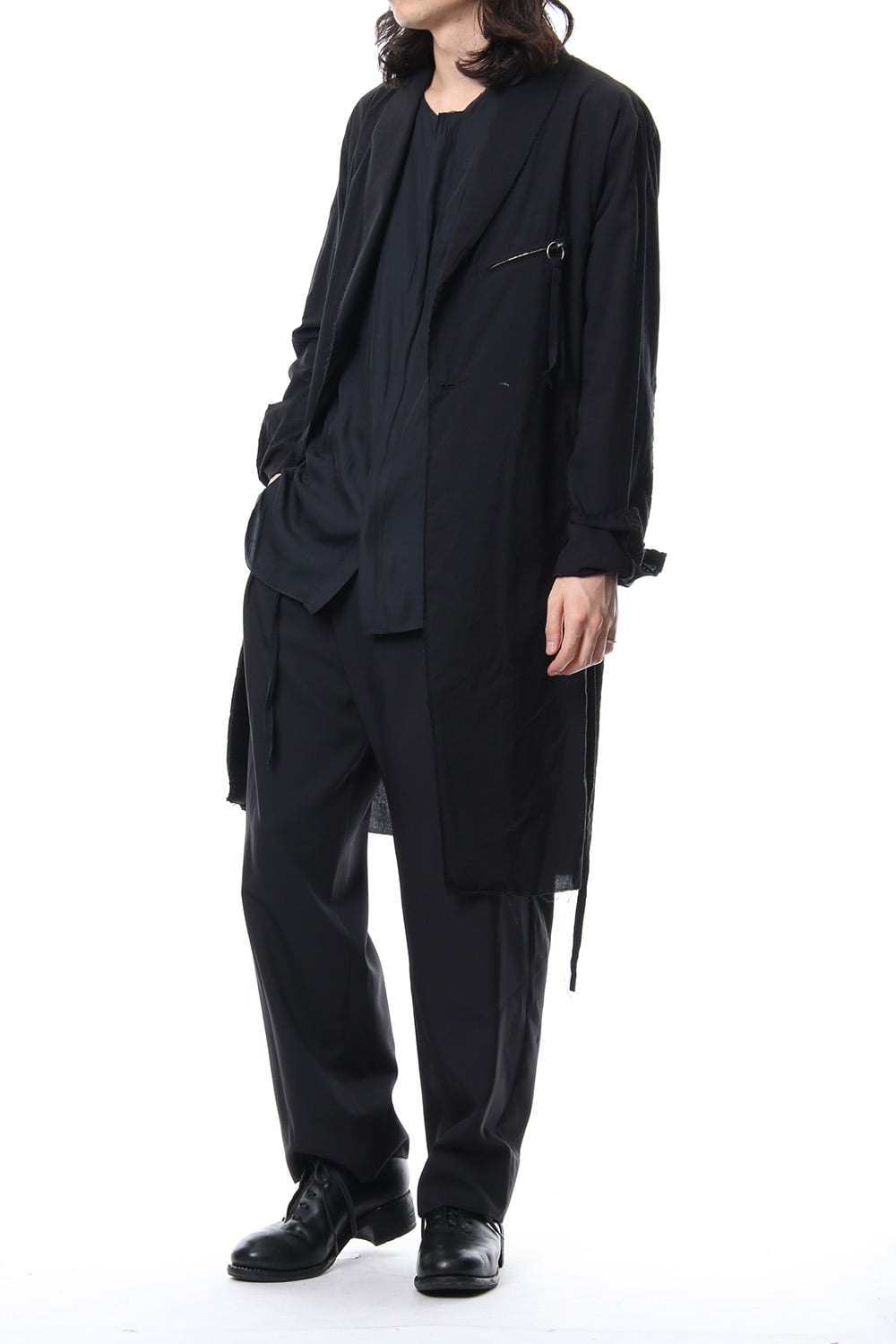 GRUNGE ROBE COAT BLACK