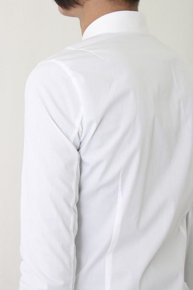 17SS Broad Cloth Stretch Shirt WHITE