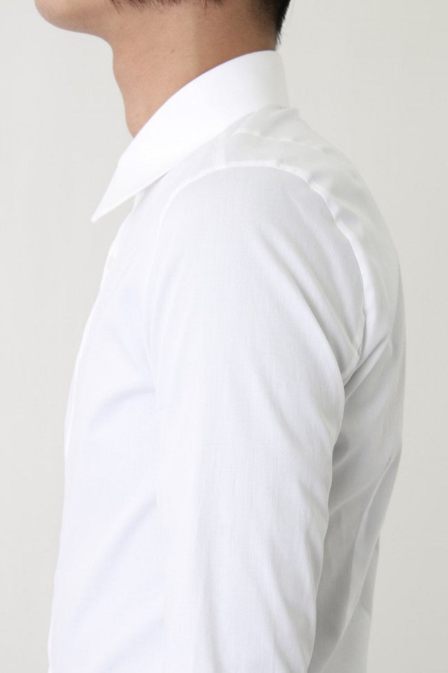 17SS Broad Cloth Stretch Shirt WHITE