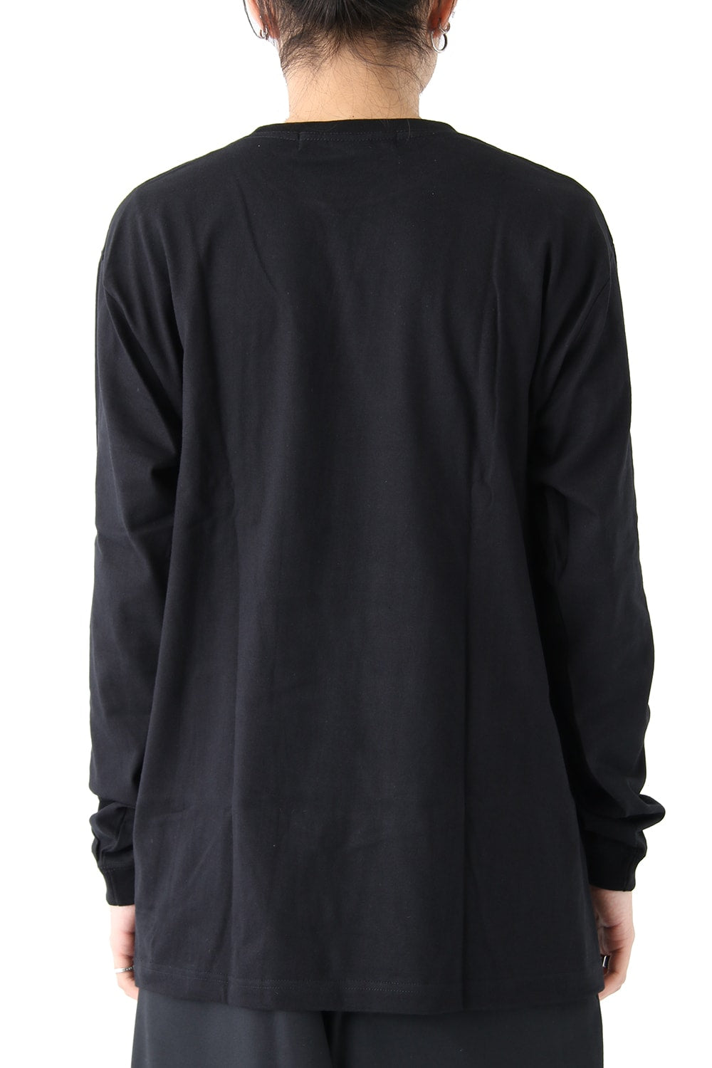 Graphic Print B Long Sleeve Plain Stitch Fabric