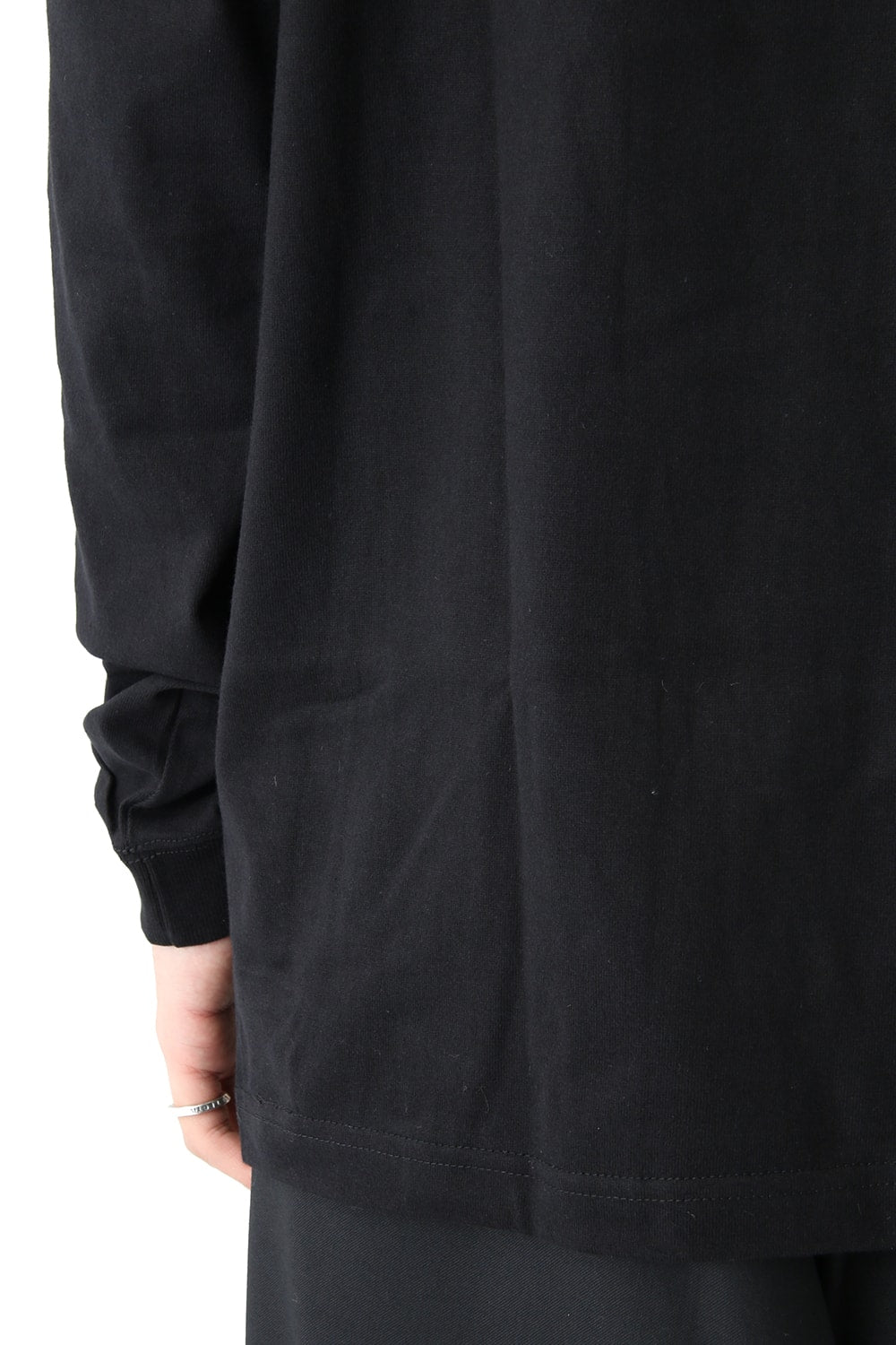 Graphic Print B Long Sleeve Plain Stitch Fabric