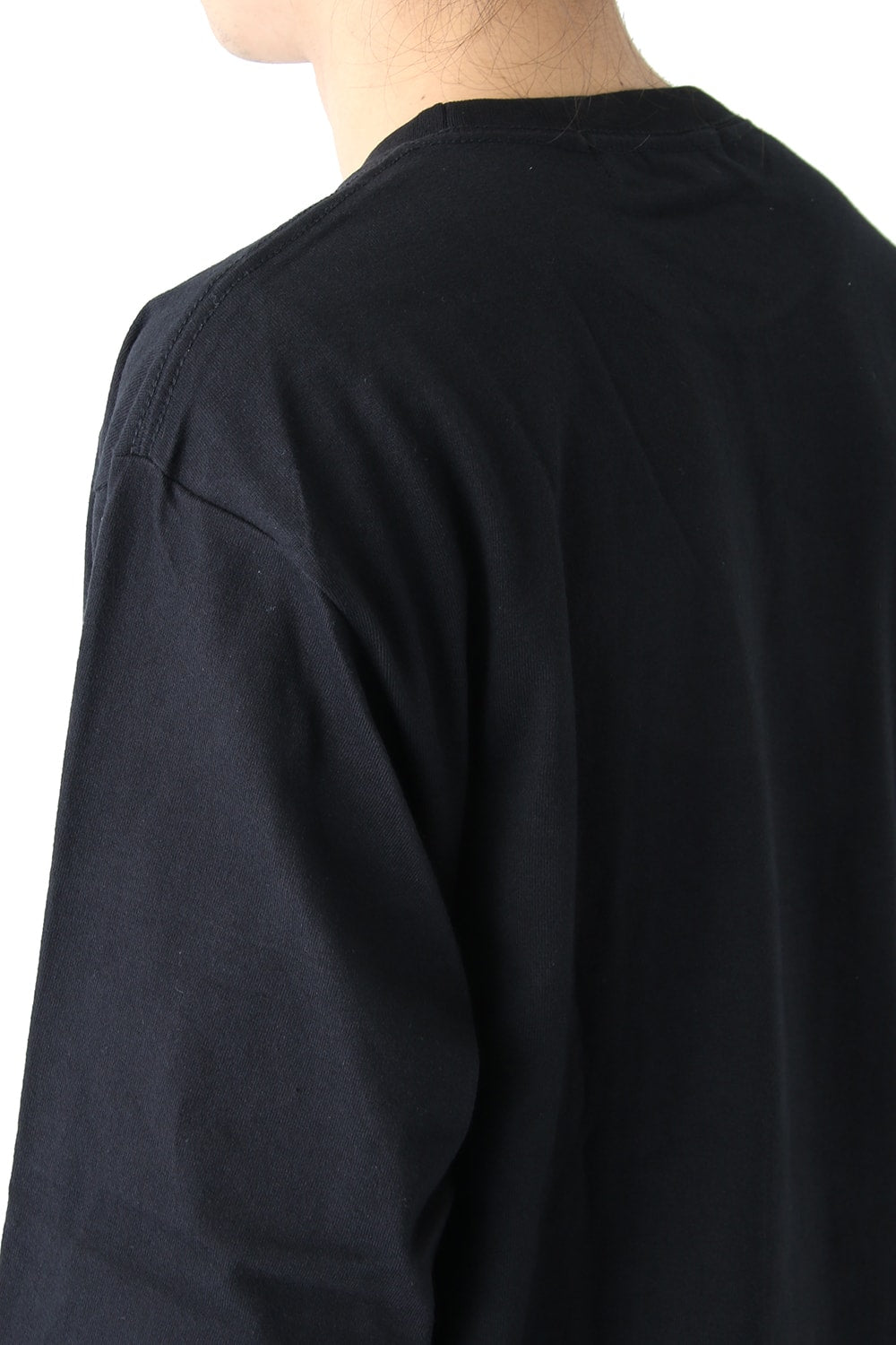 Graphic Print B Long Sleeve Plain Stitch Fabric