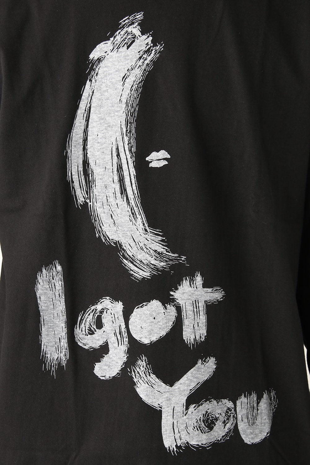 Graphic Print B Long Sleeve Plain Stitch Fabric