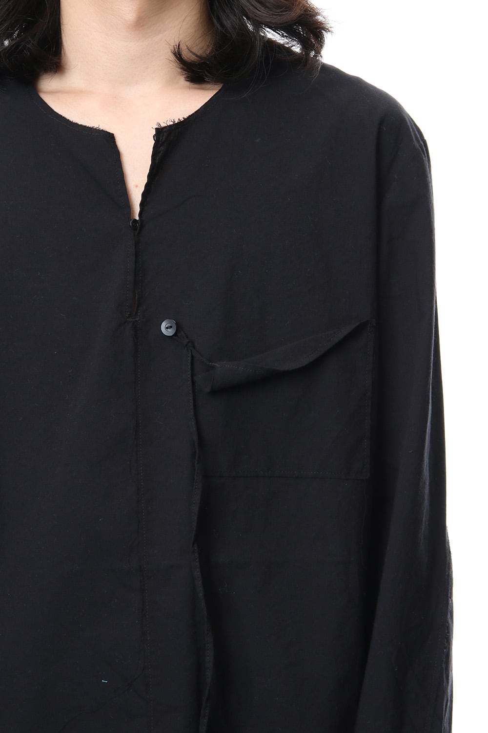 BUTTON & STRING TUNIC BLACK