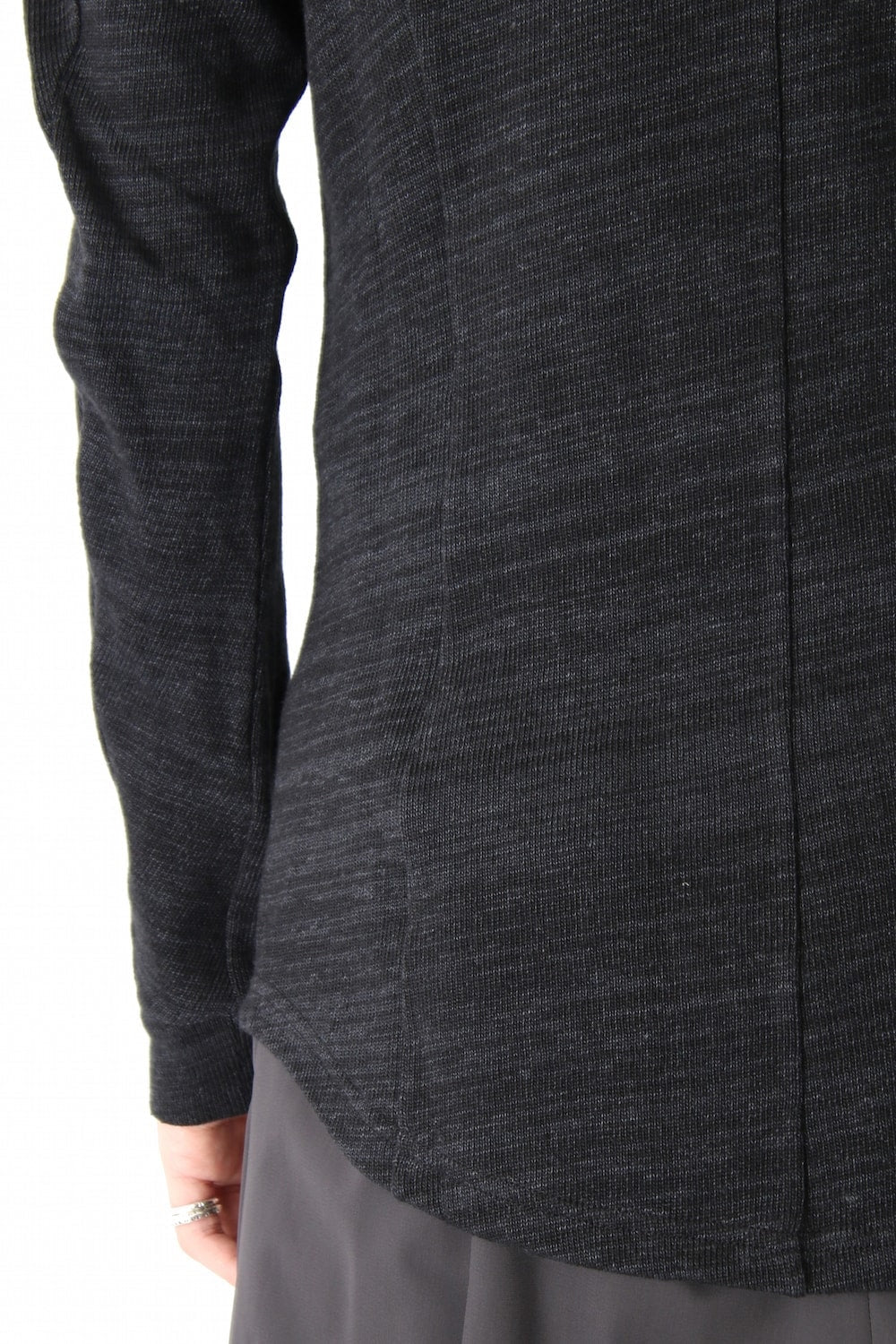 Long Sleeve Linen Cotton Jersey Blue Gray