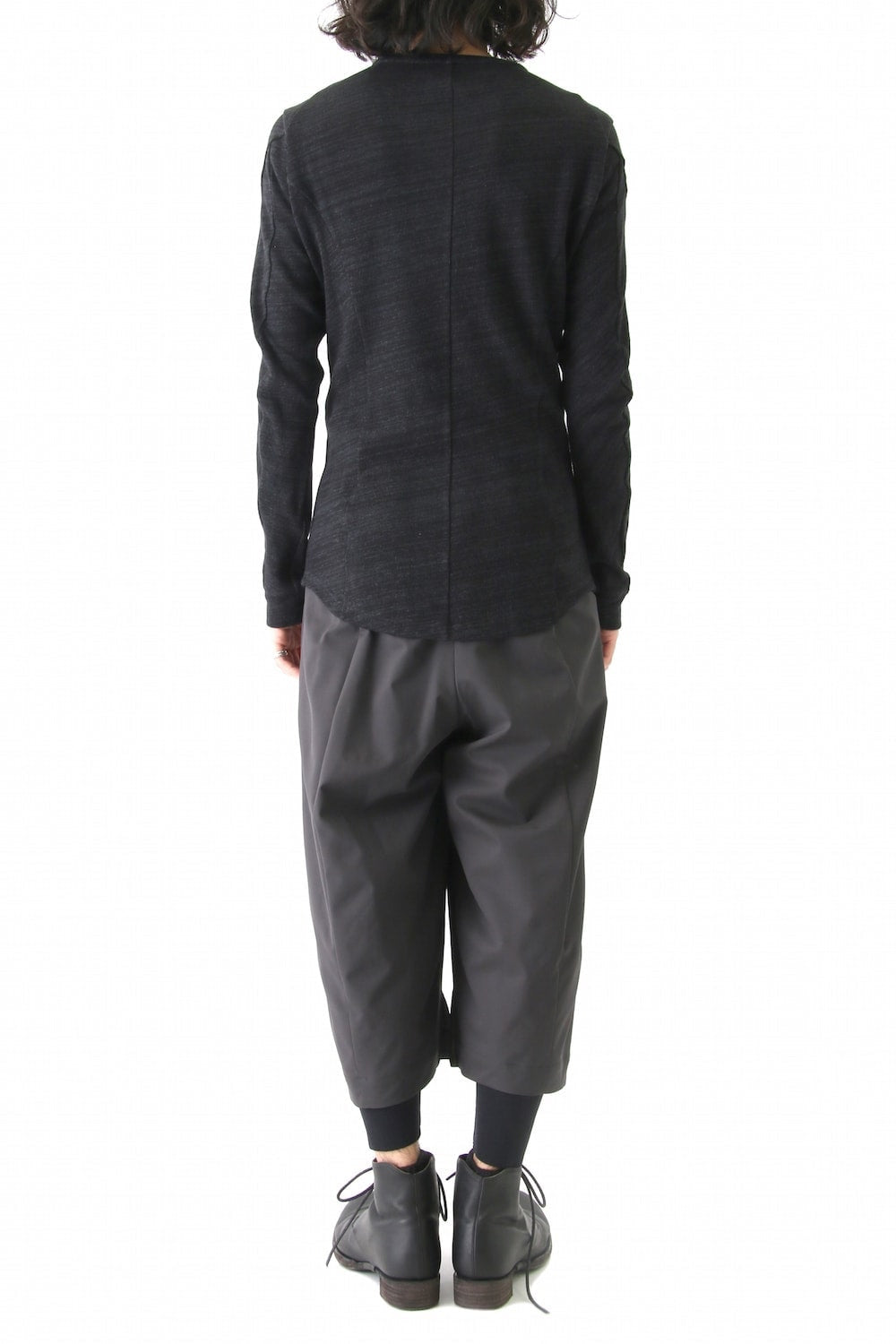 Long Sleeve Linen Cotton Jersey Blue Gray