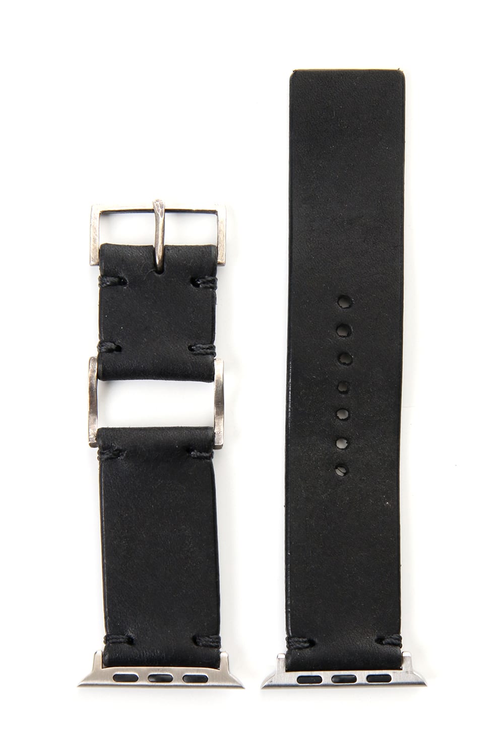 Apple Watch Band - Pueblo Leather Black  - Silver Type 1