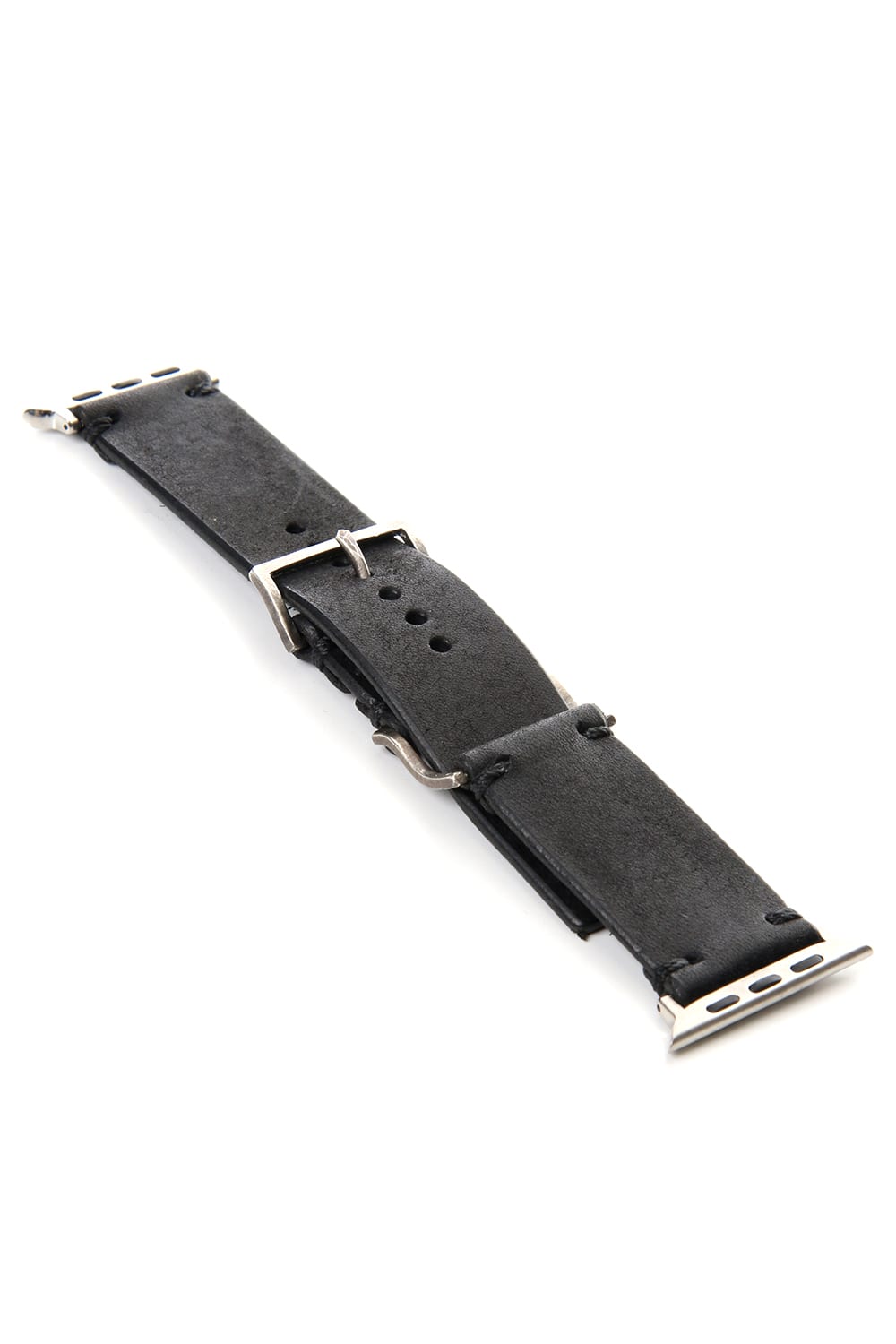 Apple Watch Band - Pueblo Leather Black  - Silver Type 1