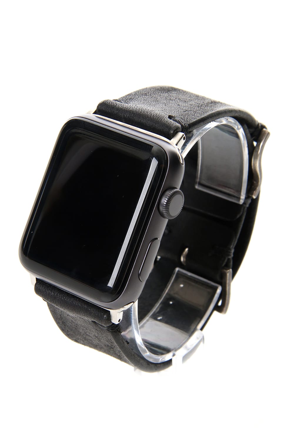 Apple Watch Band - Pueblo Leather Black  - Silver Type 1