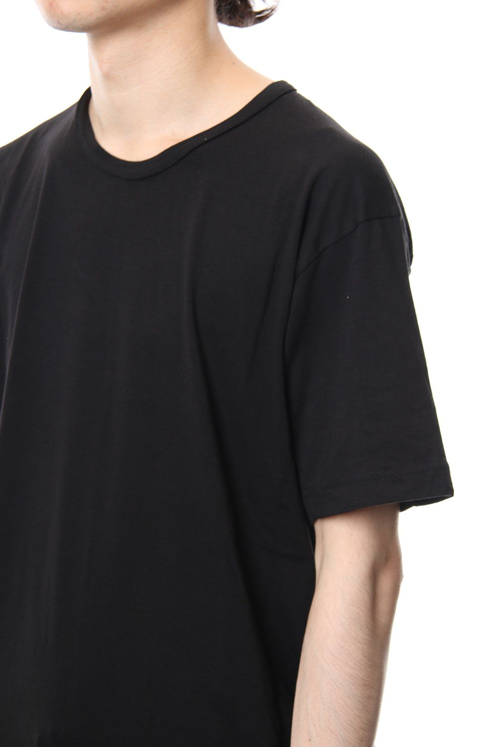 Product Dyeing Back Center Coloring Stitching Short Sleeve T Black × Red