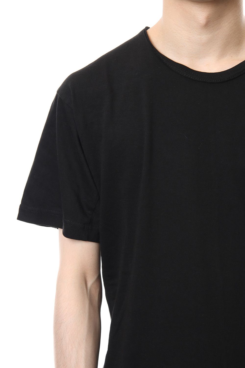 Product Dyeing Back Center Coloring Stitching Short Sleeve T Black × Red