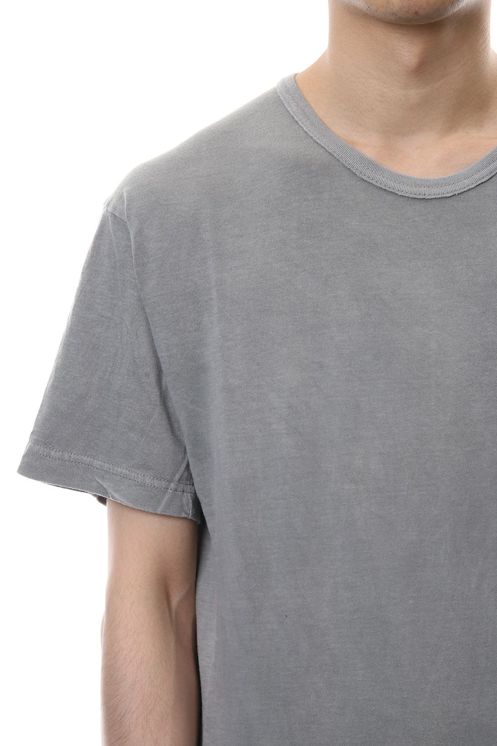 Product Dyeing Back Center Coloring Stitching Short Sleeve T L.Gray × Red