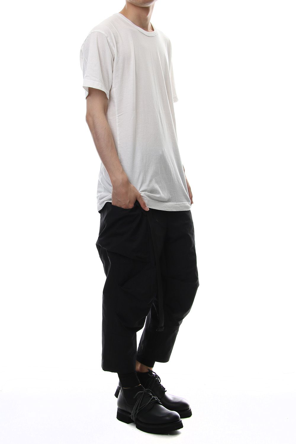 Product Dyeing Back Center Coloring Stitching Short Sleeve T White × Red