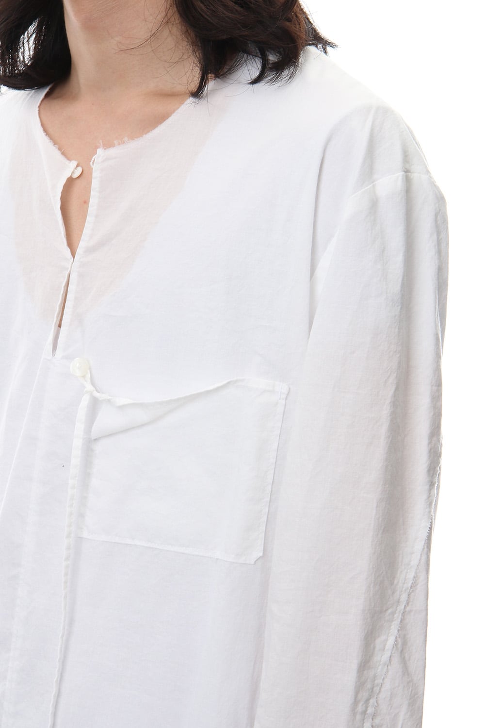 BUTTON & STRING TUNIC WHITE