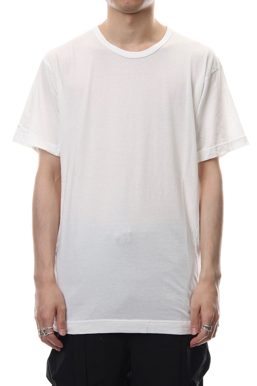 Product Dyeing Back Center Coloring Stitching Short Sleeve T White × Red