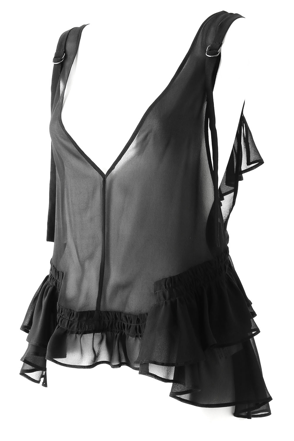 SILK FRILL TOP - 17S-SH-14