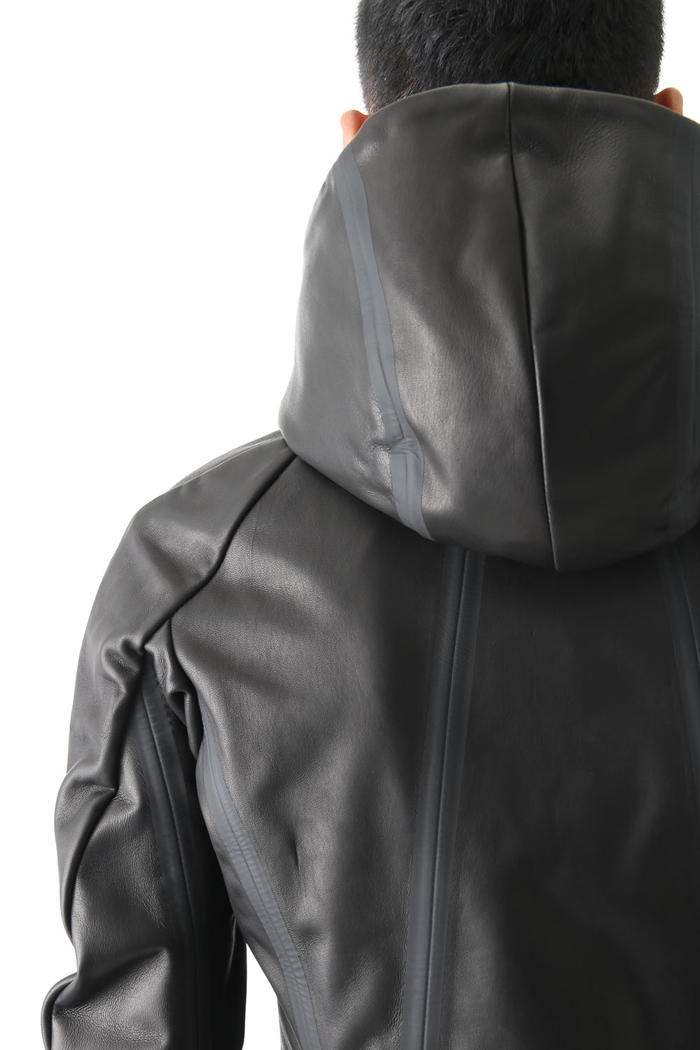 Hooded Jacket Stretch Deer Leather