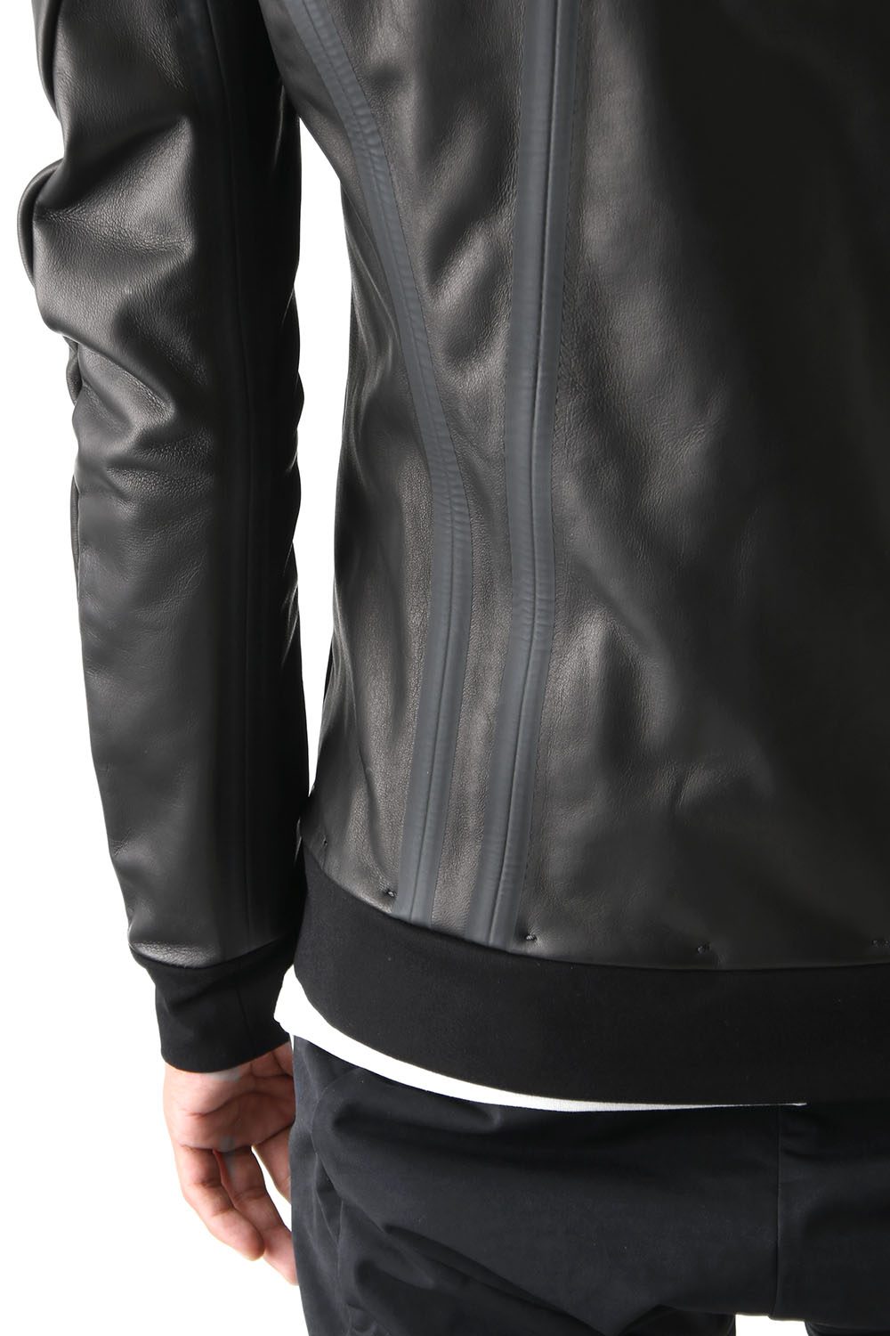 Hooded Jacket Stretch Deer Leather
