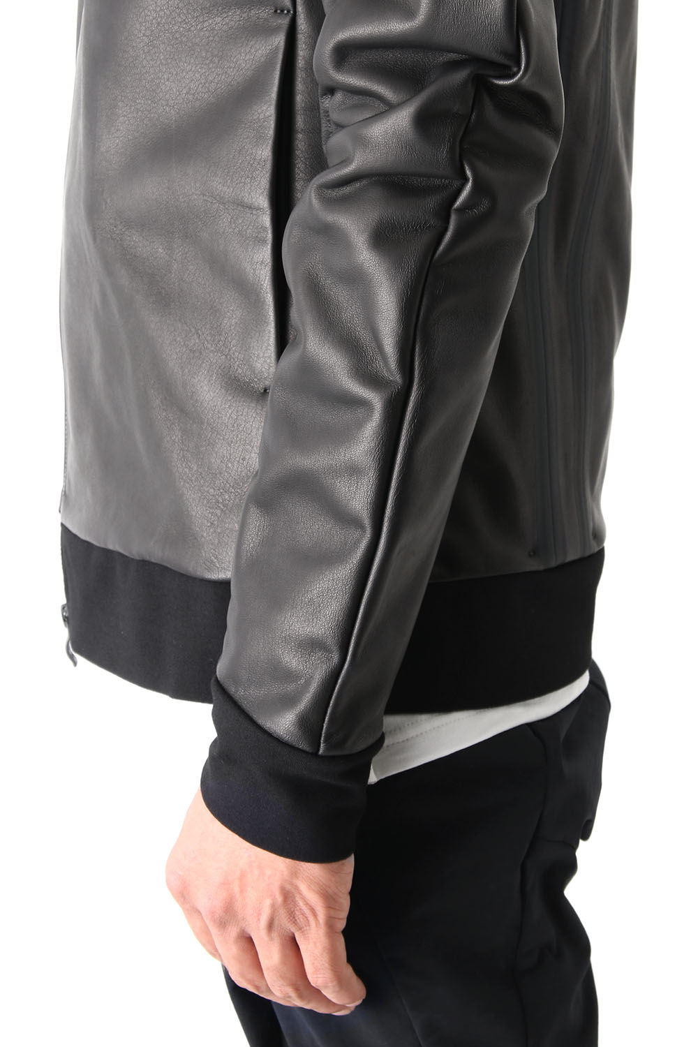 Hooded Jacket Stretch Deer Leather