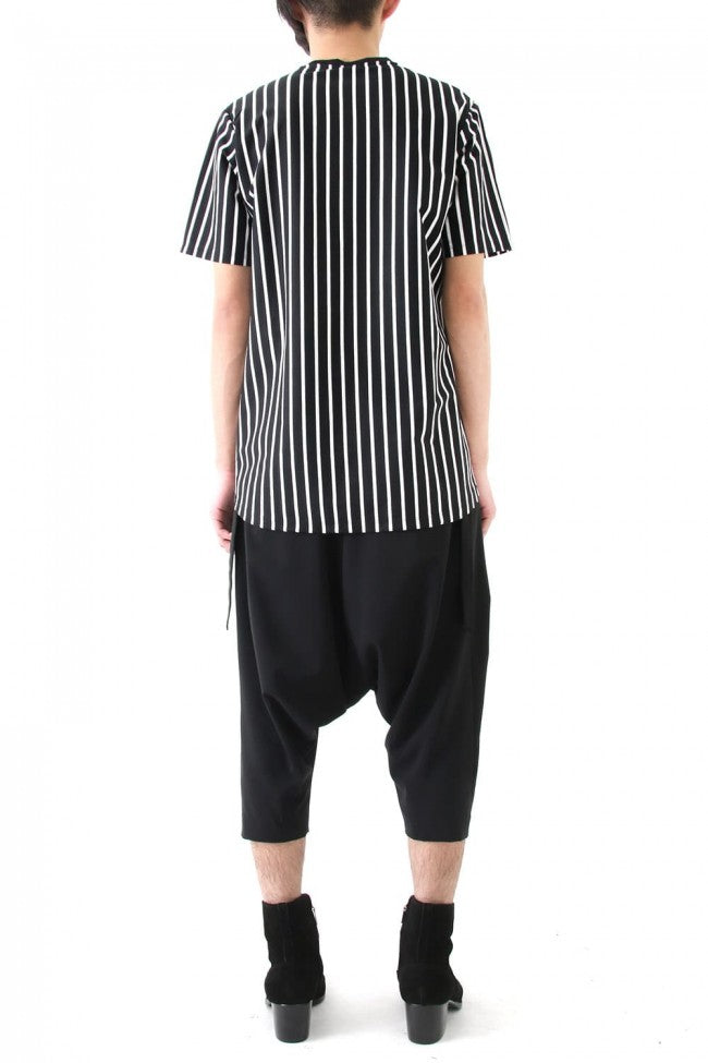 17SS 70/2 Compact Cotton Jersey Cut & Sewn BLACK x OFF WHITE