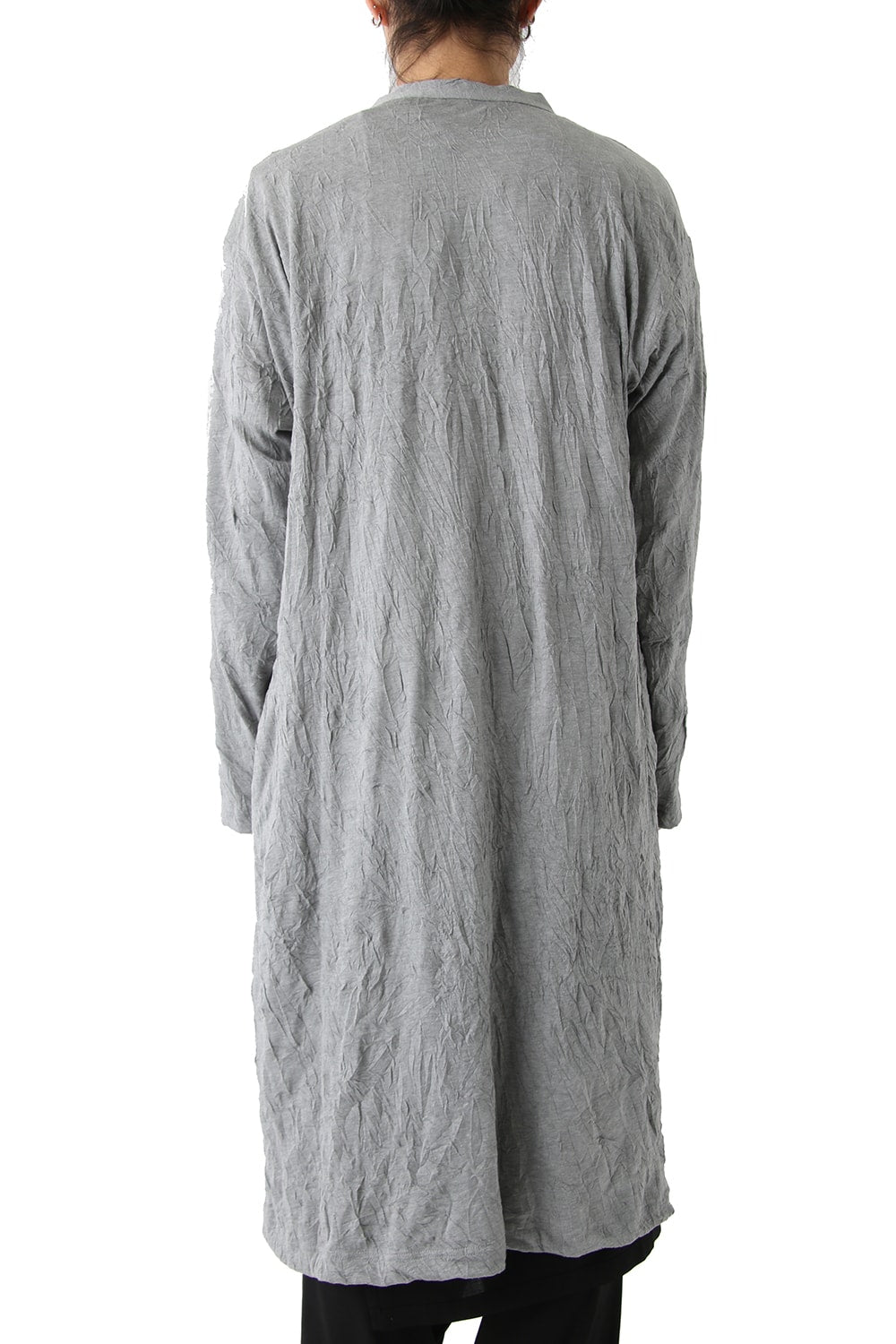 Long Cardigan C/E Washer Plain Stitch Fabric